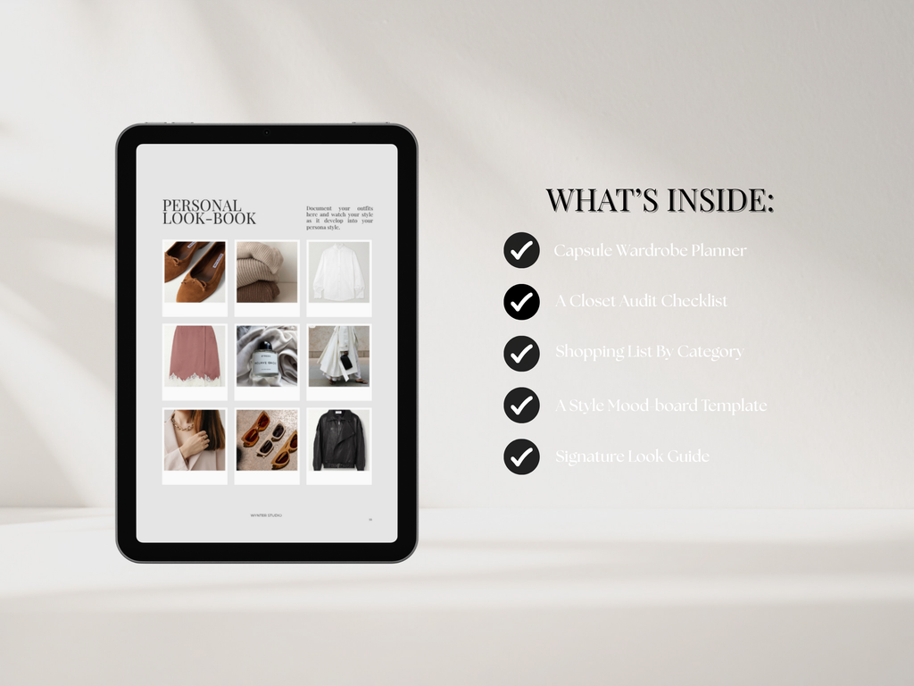 The Luxury Capsule Wardrobe Kit (Digital Download) - Minimalist Closet Planner and Styling Guide To Curate Your Signature Look