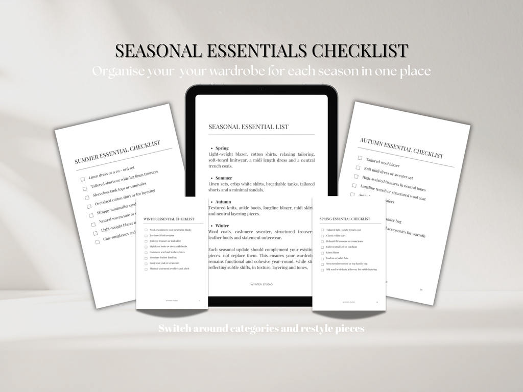 The Luxury Capsule Wardrobe Kit (Digital Download) - Minimalist Closet Planner and Styling Guide To Curate Your Signature Look