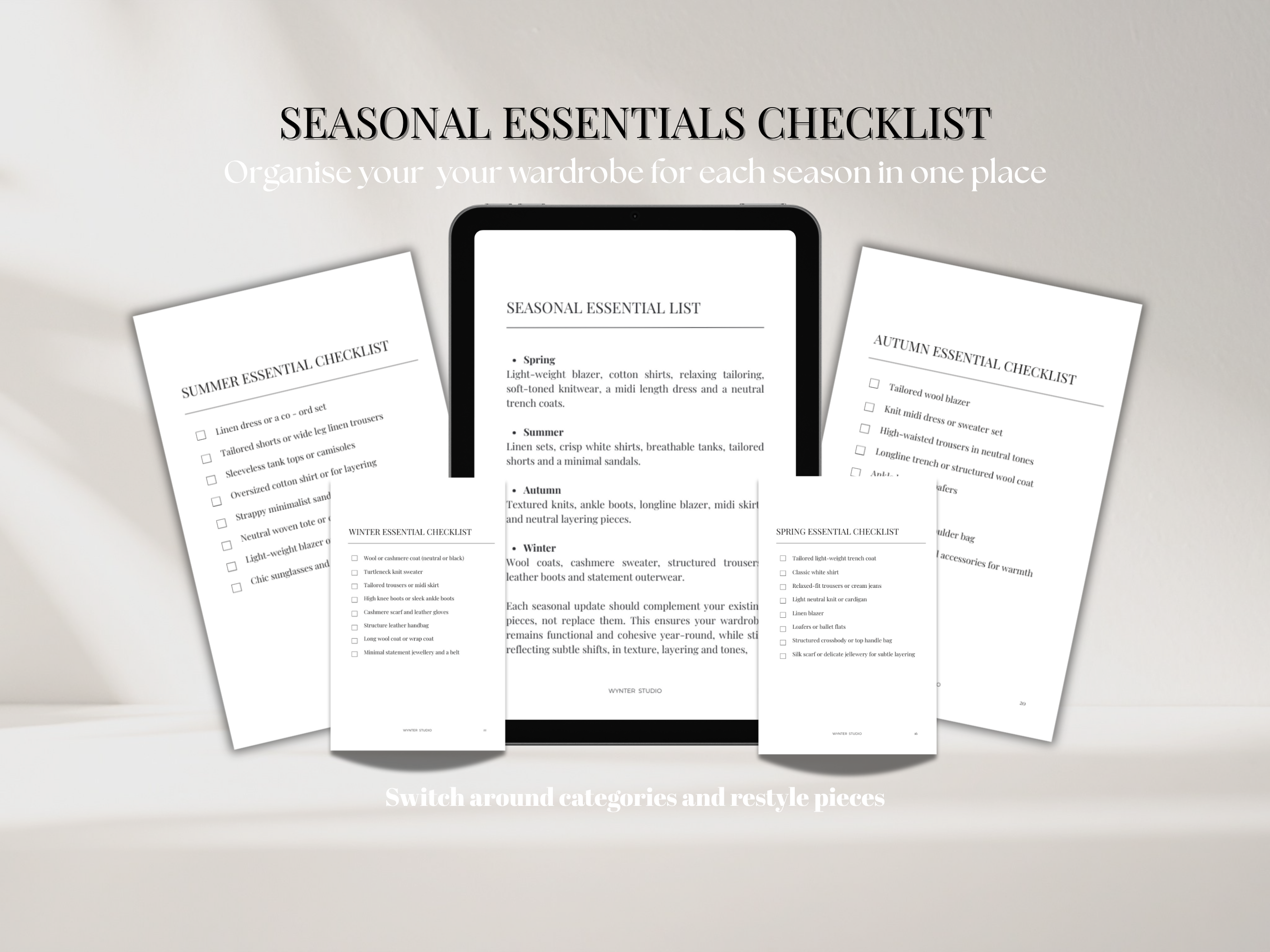 The Luxury Capsule Wardrobe Kit (Digital Download) - Minimalist Closet Planner and Styling Guide To Curate Your Signature Look