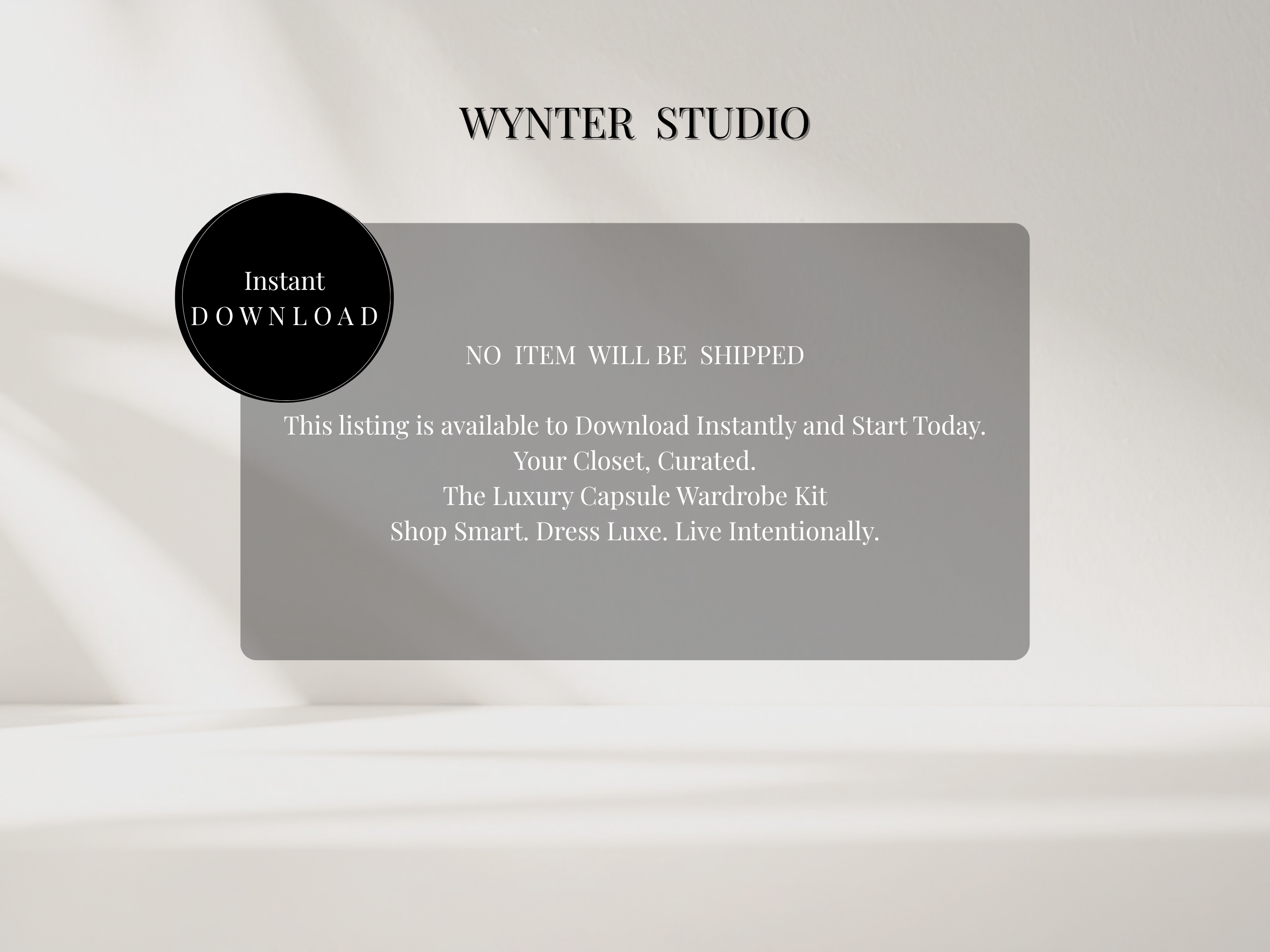 The Luxury Capsule Wardrobe Kit (Digital Download) - Minimalist Closet Planner and Styling Guide To Curate Your Signature Look