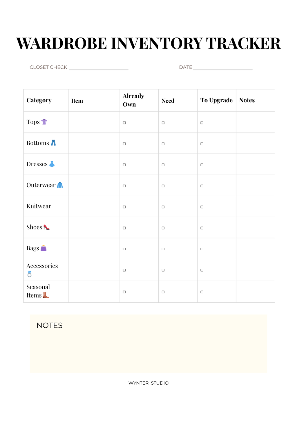 The Luxury Capsule Wardrobe Kit (Digital Download) - Minimalist Closet Planner and Styling Guide To Curate Your Signature Look