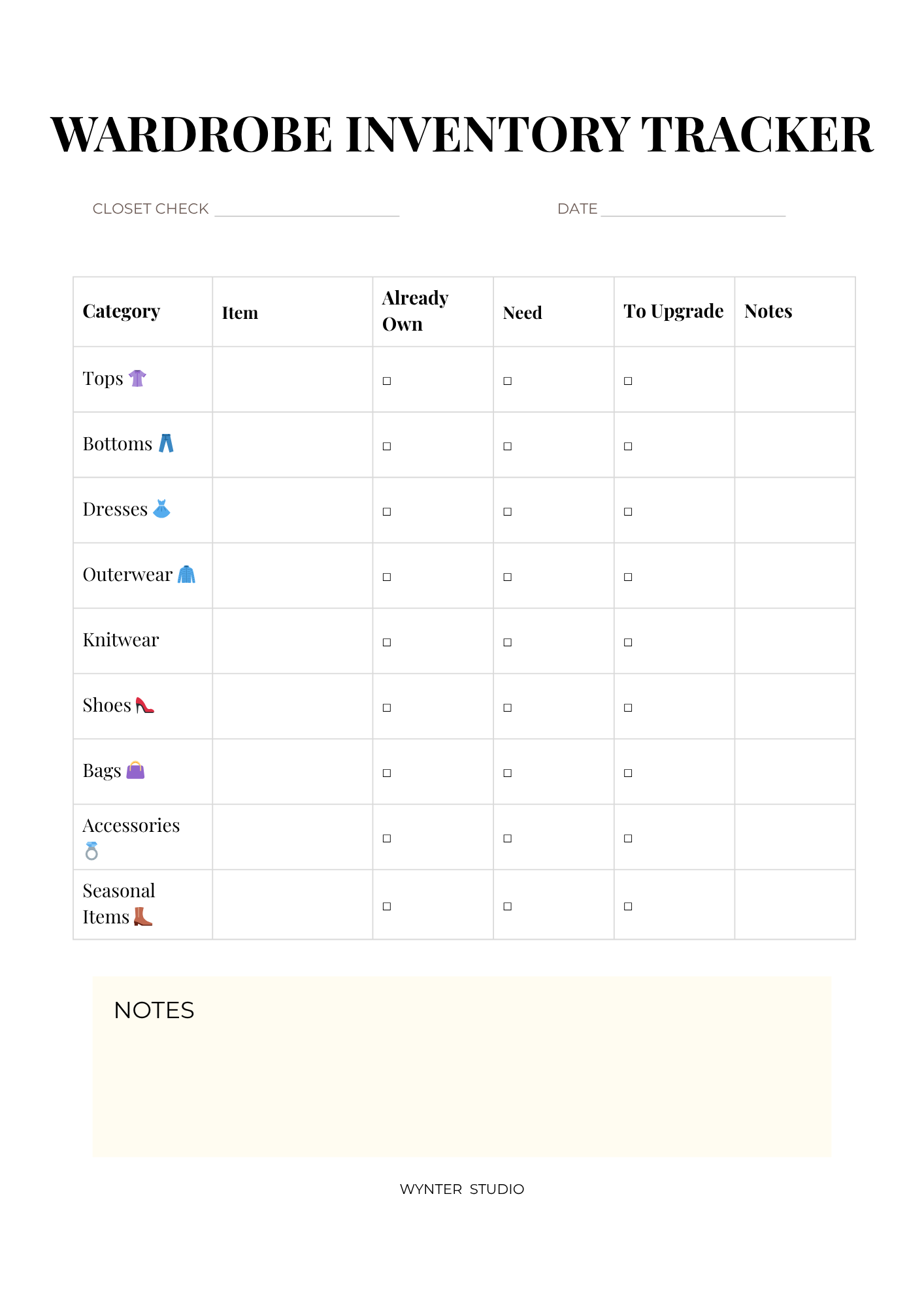 The Luxury Capsule Wardrobe Kit (Digital Download) - Minimalist Closet Planner and Styling Guide To Curate Your Signature Look
